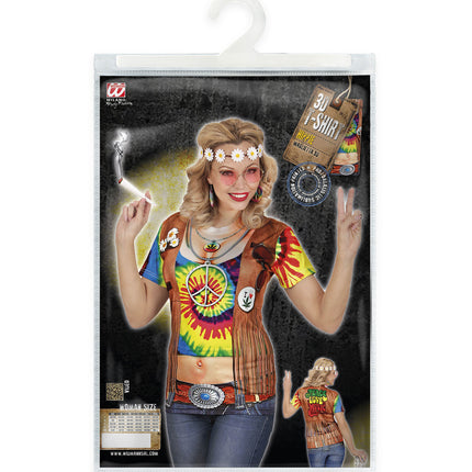 e-carnavalskleding-SYK 3D Hippie shirt Psycho dames