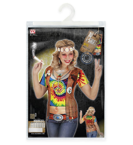 e-carnavalskleding-SYK 3D Hippie shirt Psycho dames