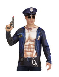 e-carnavalskleding-SYK 3D Politie shirt agent man