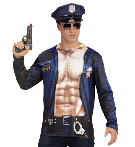 e-carnavalskleding-SYK 3D Politie shirt agent man