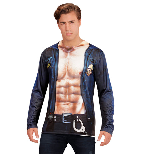 e-carnavalskleding-SYK 3D Politie shirt agent man
