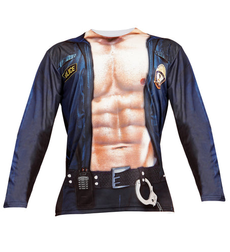 e-carnavalskleding-SYK 3D Politie shirt agent man