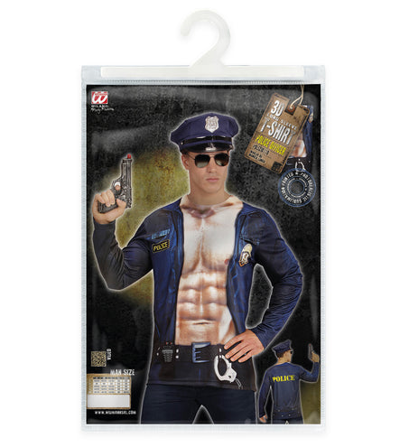 e-carnavalskleding-SYK 3D Politie shirt agent man