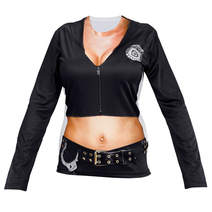 e-carnavalskleding-SYK 3D Politie shirt Police girl