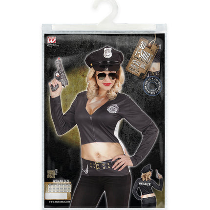 e-carnavalskleding-SYK 3D Politie shirt Police girl