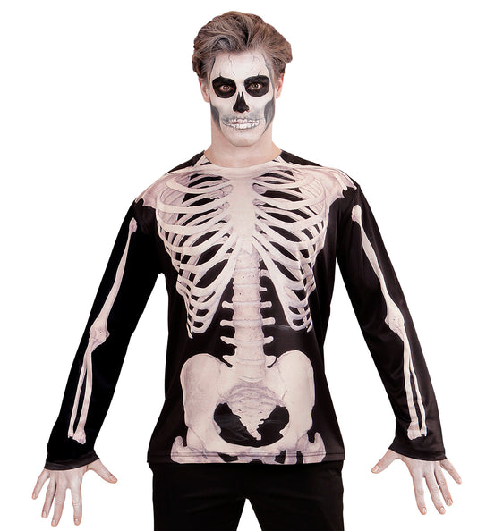 e-carnavalskleding-SYK 3D Skelet shirt man