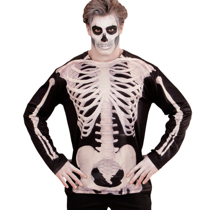 e-carnavalskleding-SYK 3D Skelet shirt man