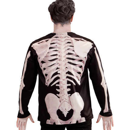 e-carnavalskleding-SYK 3D Skelet shirt man