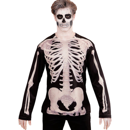 e-carnavalskleding-SYK 3D Skelet shirt man