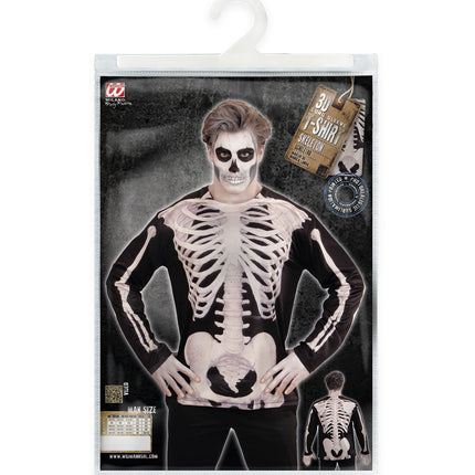 e-carnavalskleding-SYK 3D Skelet shirt man