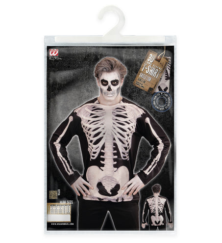 e-carnavalskleding-SYK 3D Skelet shirt man