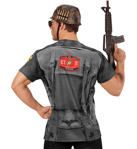 e-carnavalskleding-SYK 3D Soldaten shirt man