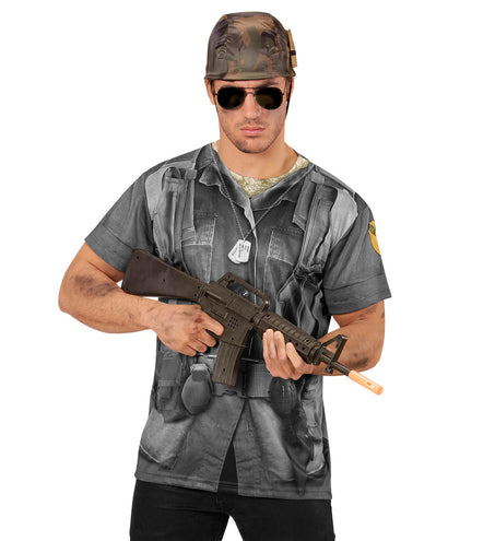 e-carnavalskleding-SYK 3D Soldaten shirt man