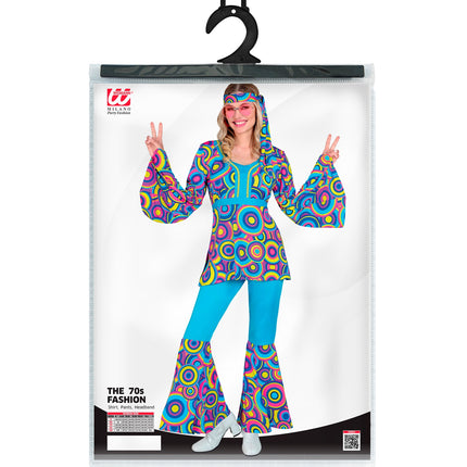 e-carnavalskleding-SYK 70s groovy kostuum blauw Jessica
