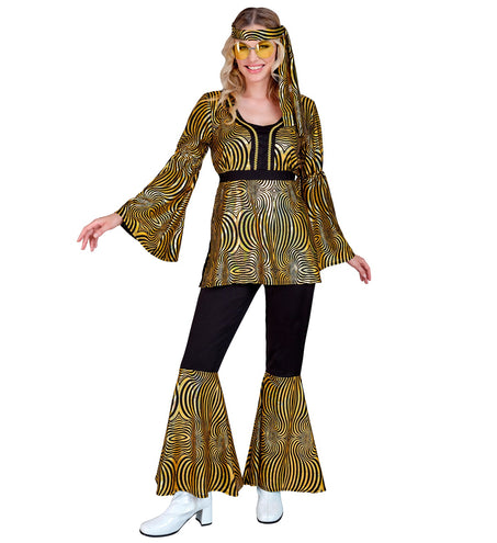 e-carnavalskleding-SYK 70s groovy kostuum goud Babette