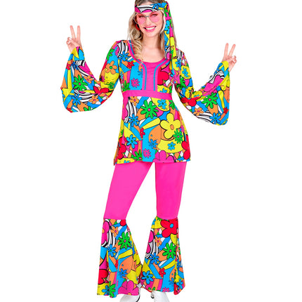 e-carnavalskleding-SYK 70s Hippie kostuum Flower Power