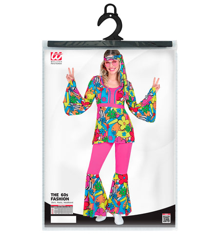 e-carnavalskleding-SYK 70s Hippie kostuum Flower Power