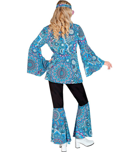 e-carnavalskleding-SYK 70s hippie kostuum mandala blauw