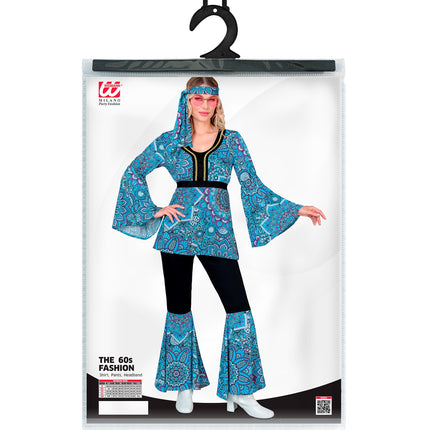 e-carnavalskleding-SYK 70s hippie kostuum mandala blauw
