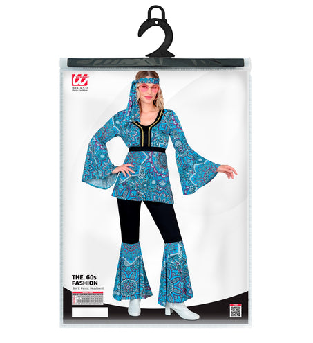 e-carnavalskleding-SYK 70s hippie kostuum mandala blauw