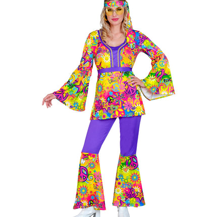 e-carnavalskleding-SYK 70s Hippie kostuum Peace & Love