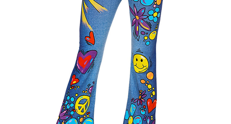 e-carnavalskleding-SYK 70'S LEGGING HIPPIE JEANS S/M