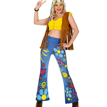 e-carnavalskleding-SYK 70'S LEGGING HIPPIE JEANS S/M