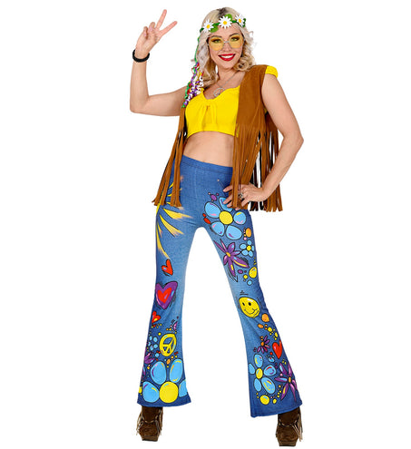 e-carnavalskleding-SYK 70'S LEGGING HIPPIE JEANS S/M
