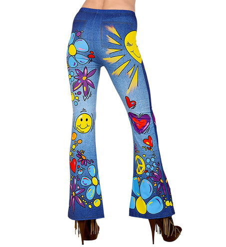 e-carnavalskleding-SYK 70'S LEGGING HIPPIE JEANS S/M