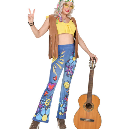 e-carnavalskleding-SYK 70'S LEGGING HIPPIE JEANS S/M