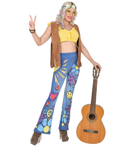 e-carnavalskleding-SYK 70'S LEGGING HIPPIE JEANS S/M