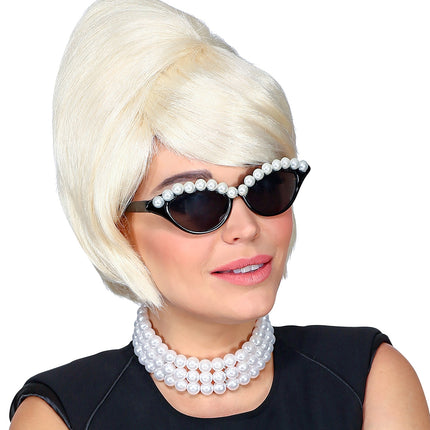 e-carnavalskleding-SYK 80's pruik blond Beehive