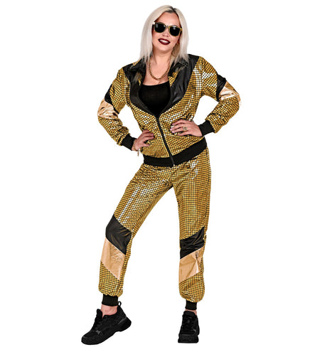 e-carnavalskleding-SYK 80s Trainingspak goud Mike