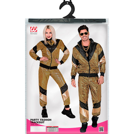 e-carnavalskleding-SYK 80s Trainingspak goud Mike