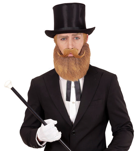 e-carnavalskleding-SYK Abraham baard met snor blond
