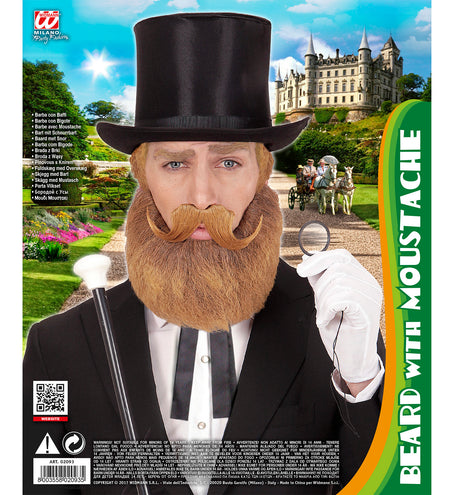 e-carnavalskleding-SYK Abraham baard met snor blond