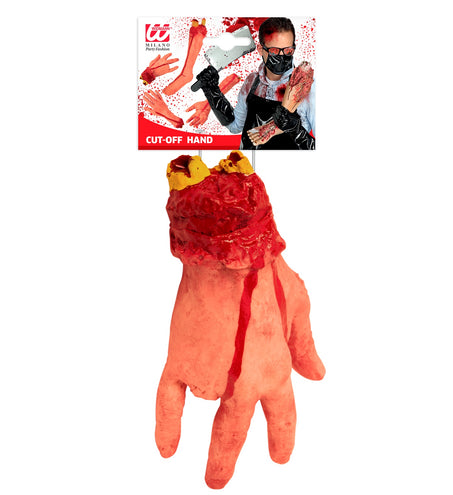 e-carnavalskleding-SYK Afgehakte hand 4 vingers met bloed