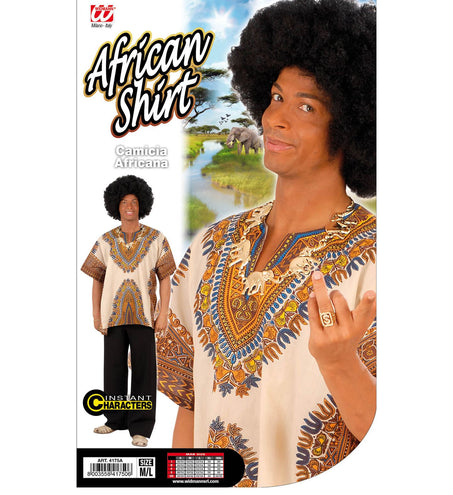 e-carnavalskleding-SYK Afrikaans shirt met motief