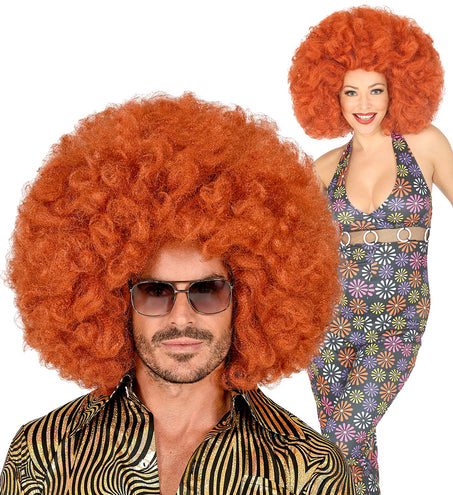 e-carnavalskleding-SYK Afro pruik koper kleur groot