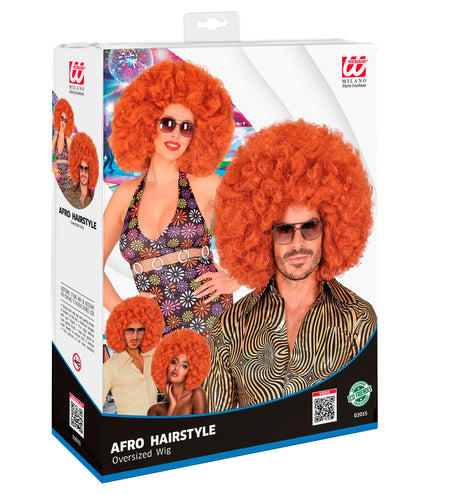 e-carnavalskleding-SYK Afro pruik koper kleur groot
