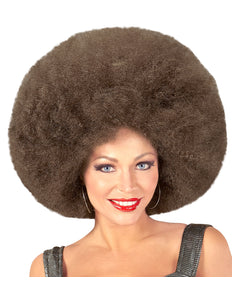 e-carnavalskleding-SYK Afro pruik mega groot bruin