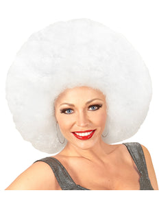 e-carnavalskleding-SYK Afro pruik mega groot wit
