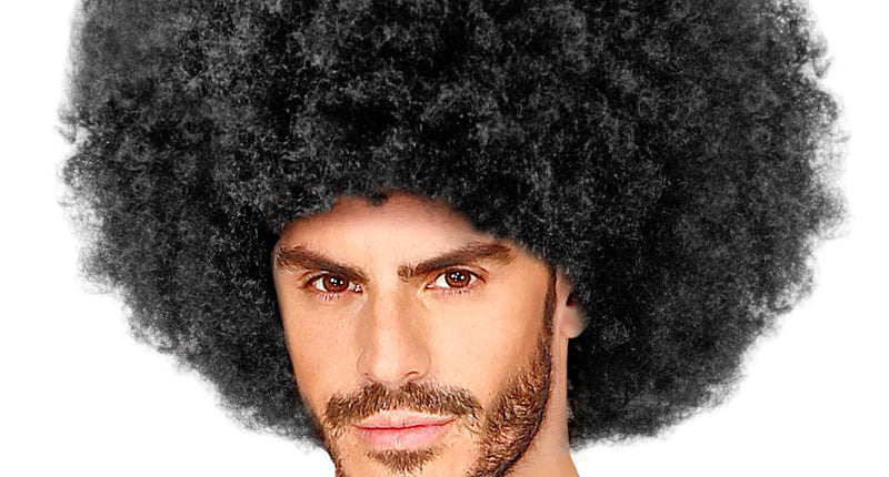 e-carnavalskleding-SYK Afro pruik zwart