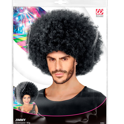 e-carnavalskleding-SYK Afro pruik zwart