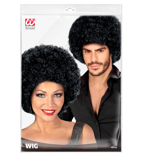 e-carnavalskleding-SYK Afro pruik zwart