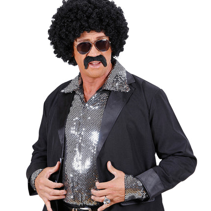e-carnavalskleding-SYK Afro pruik  zwart