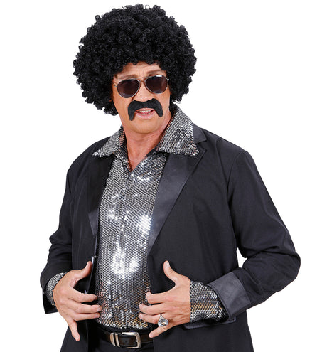 e-carnavalskleding-SYK Afro pruik  zwart