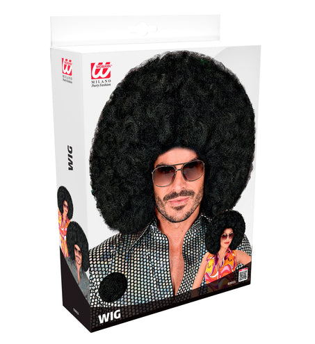 e-carnavalskleding-SYK Afro pruik zwart groot