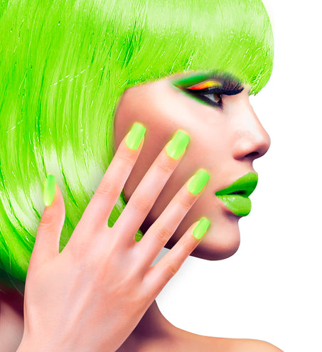 e-carnavalskleding-SYK Airbrush nagels neon groen