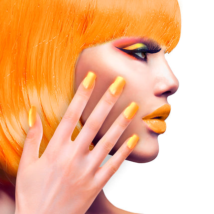 e-carnavalskleding-SYK Airbrush nagels neon oranje